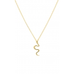 Κολιέ φίδι από ασήμι επιχρυσωμένο D80-7880Y